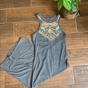 Express gray midi day dress